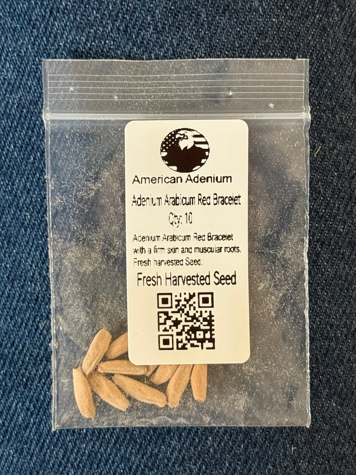 Adenium Arabicum Red Bracelet 10 seeds package