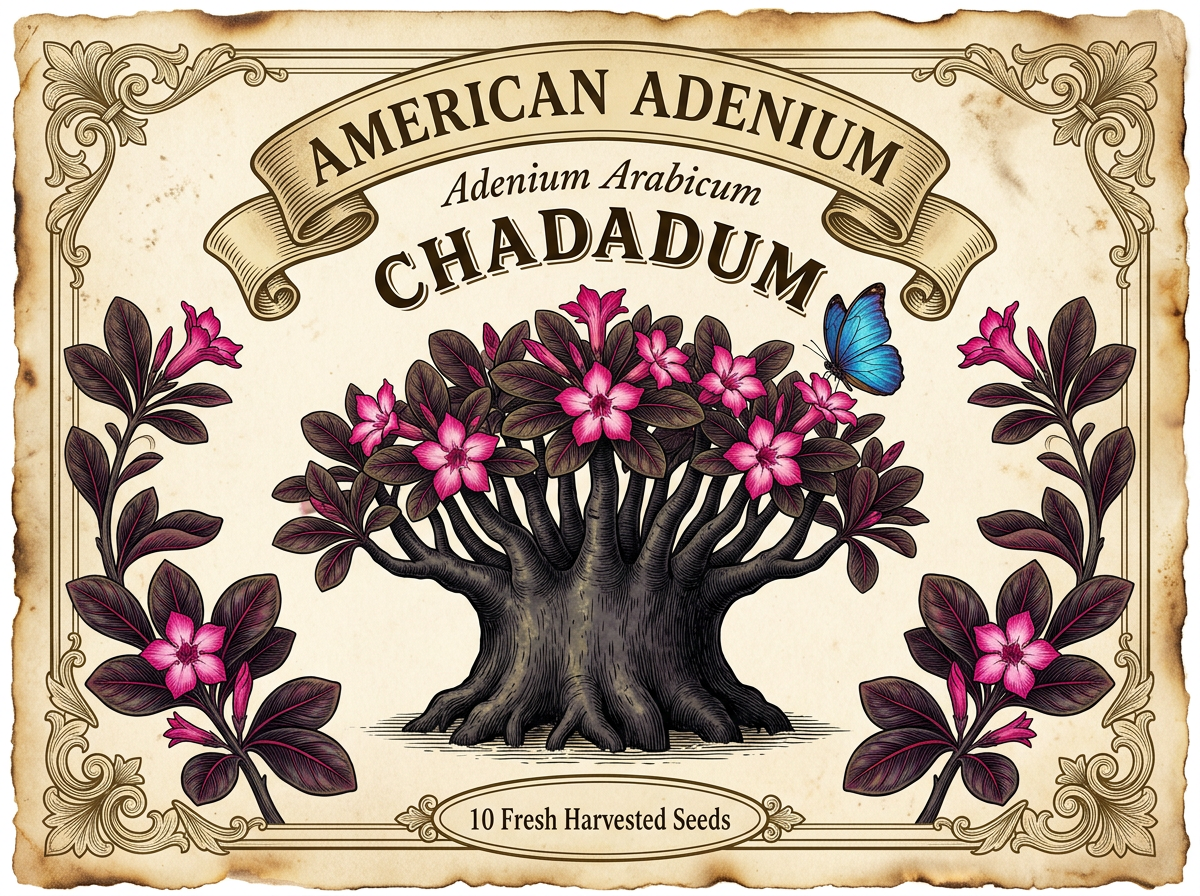Adenium arabicum 'Chadadum' — Black Crown Thai Hybrid Seeds