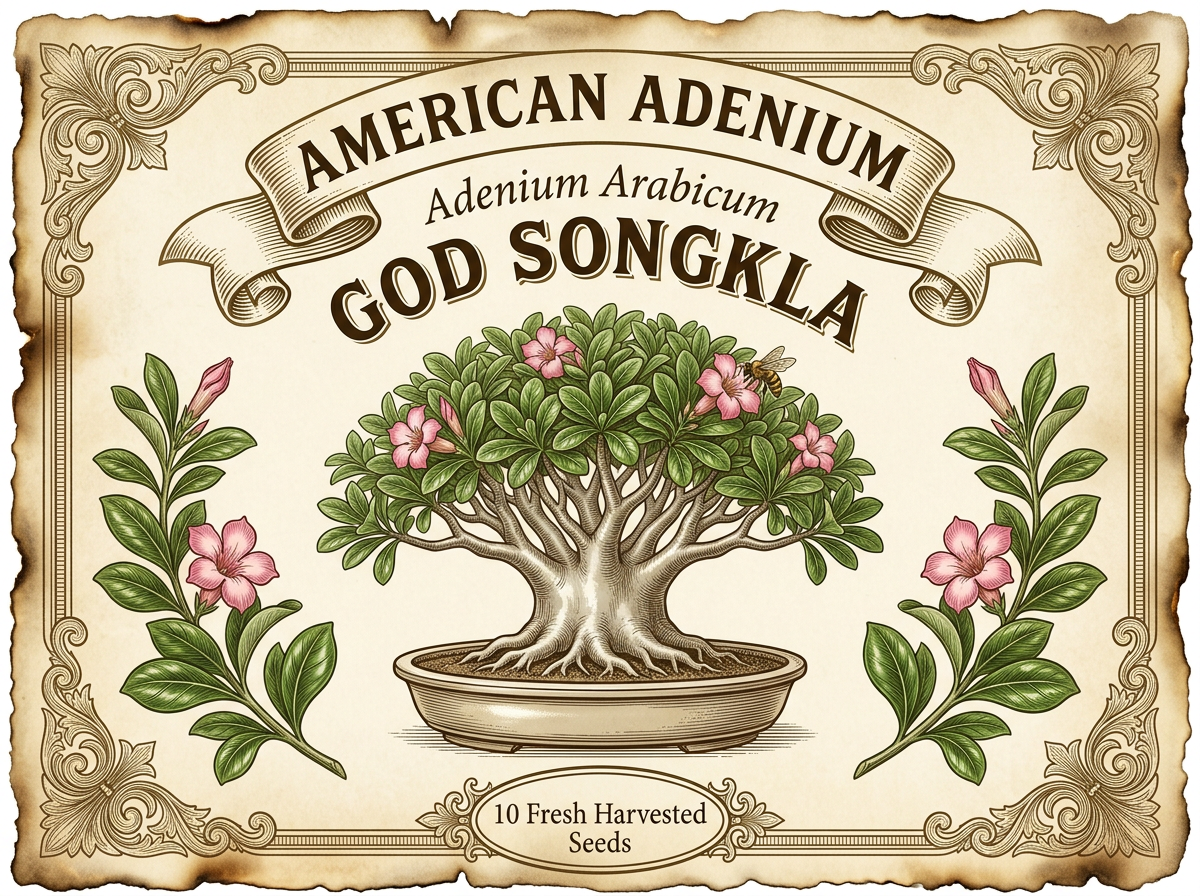 Adenium arabicum 'God Songkla' — Symmetrical Dome-Crown Thai Hybrid Seeds
