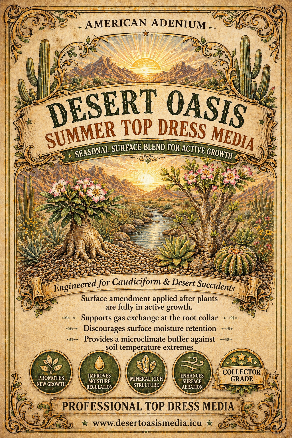Desert Oasis Summer Top Dress – Inorganic Caudex & Succulent Surface Amendment