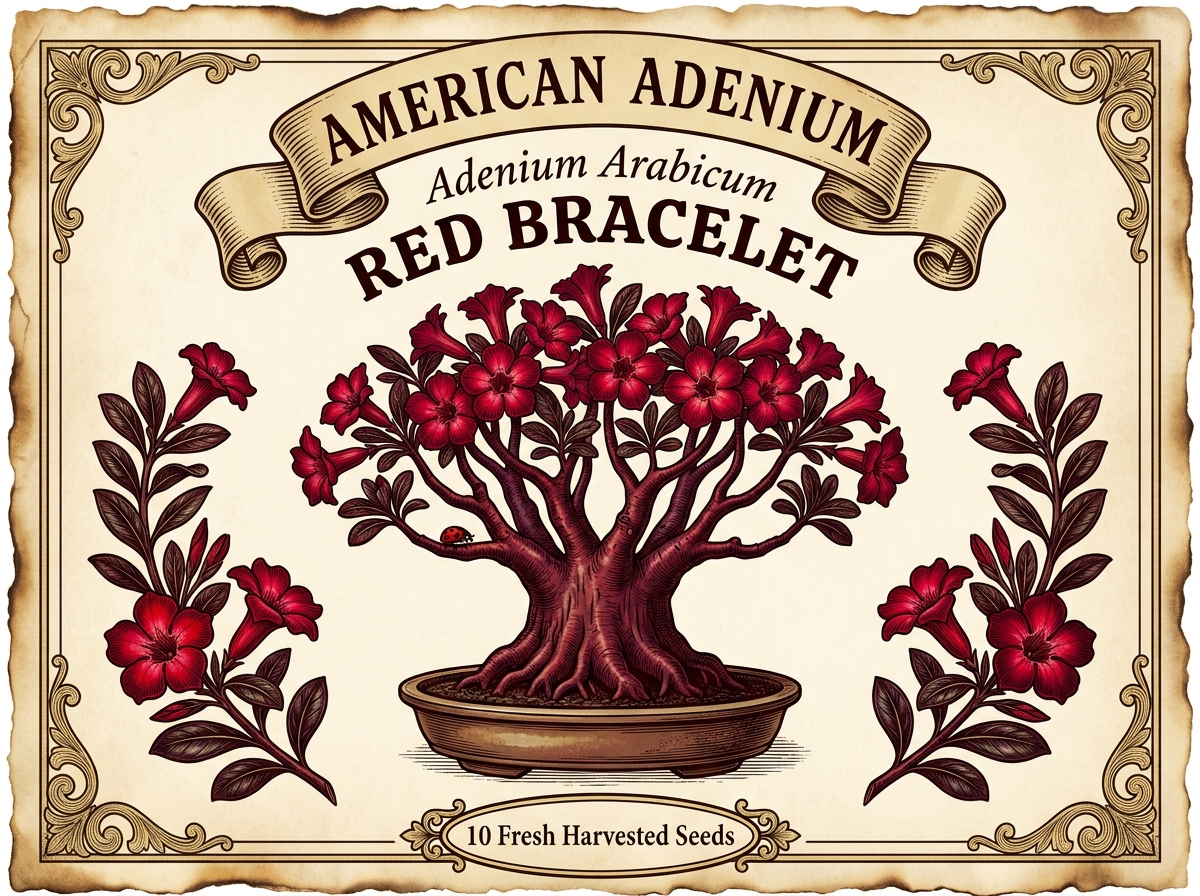 Adenium Arabicum Red Bracelet 10 seeds package