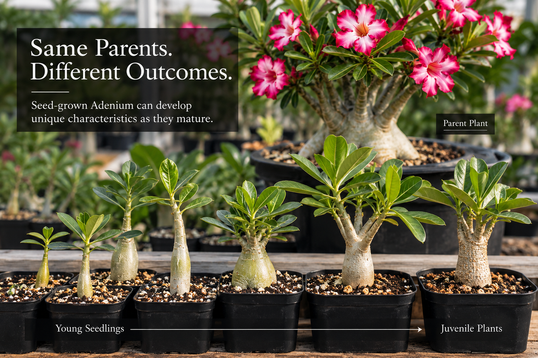 Below the Caudex: The Genetics Gamble — What an Adenium Seedling Can (and Cannot) Tell You