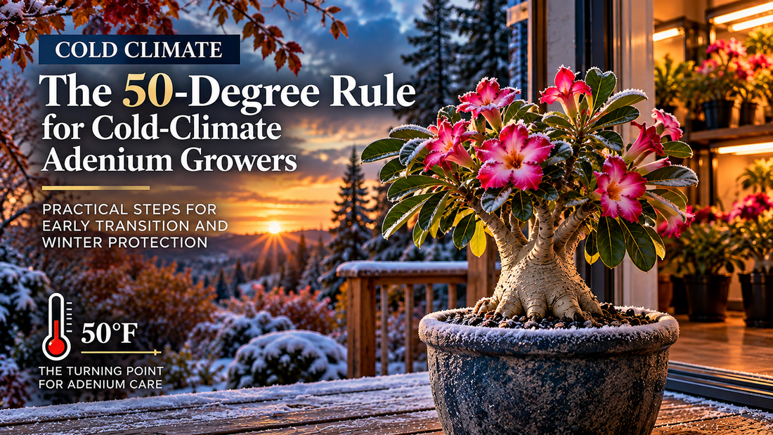 50 degree rule for Adenium care