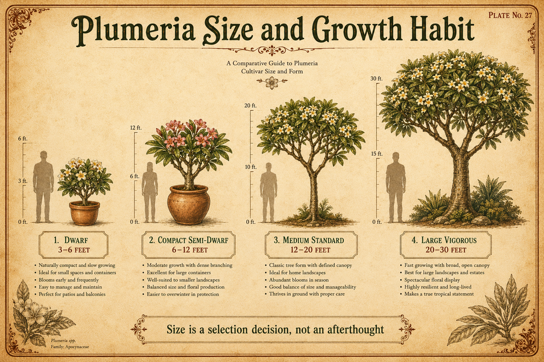 Plumeria Size and Growth Habit: Choosing the Right Plant for Your Situation