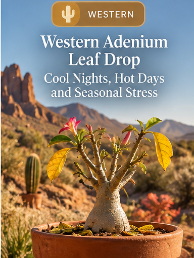 Western Adenium Leaf Drop: Cool Nights, Hot Days and Seasonal Stress