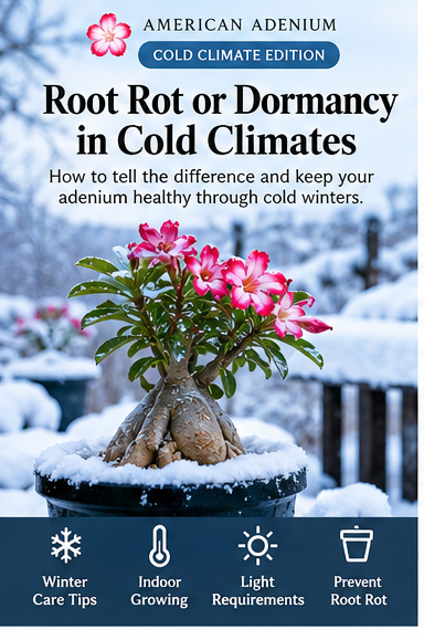 Root rot or dormancy in Adenium — cold climate guide