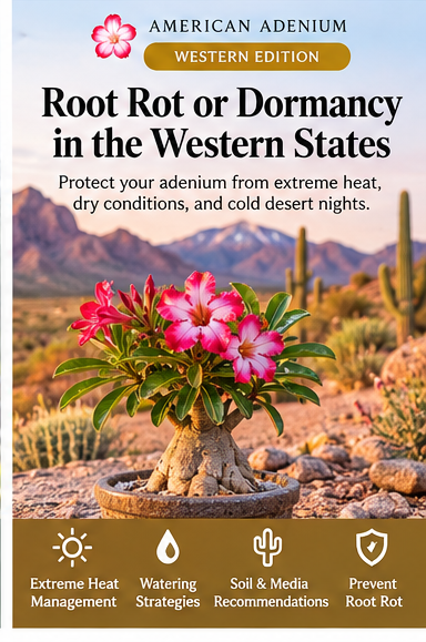 Root rot or dormancy in Adenium — western guide