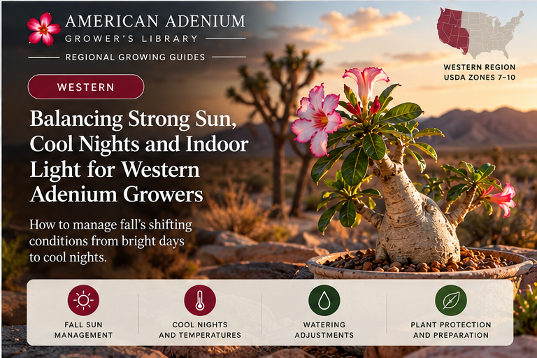 American Adenium west regional fall growing guide cover