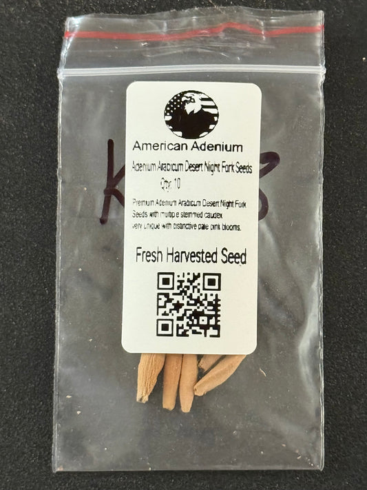 Adenium Arabicum Desert Night Fork Seeds Qty 10 seeds