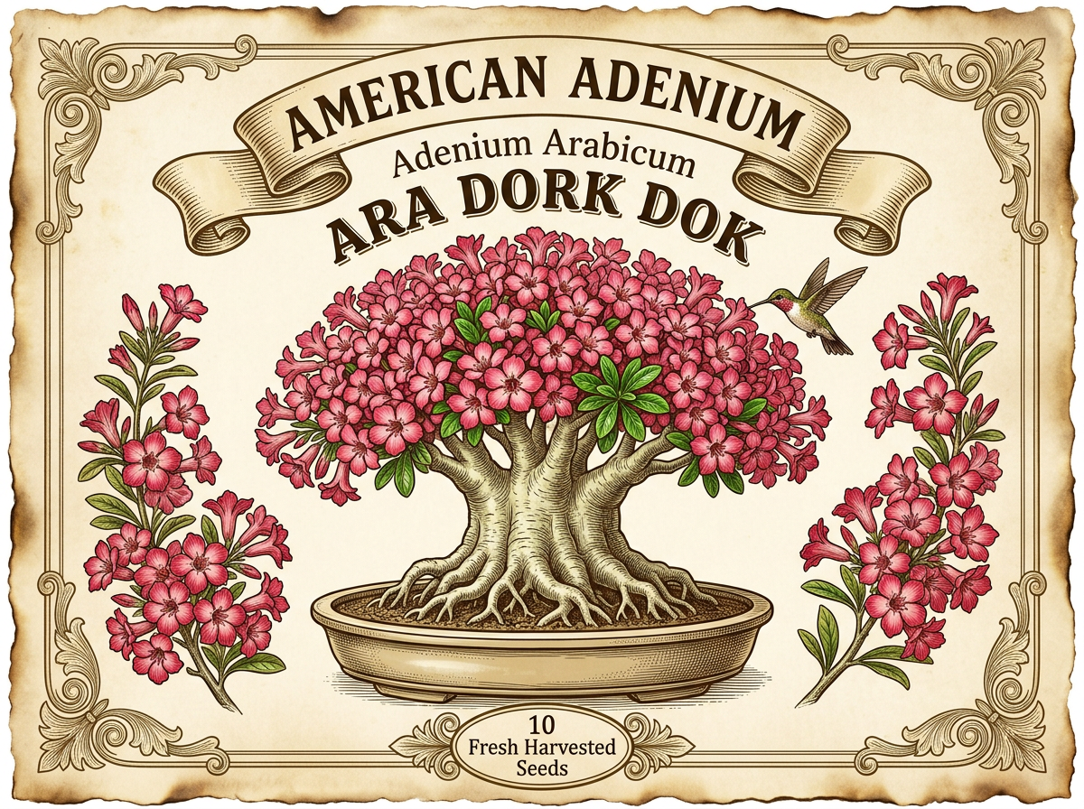 Adenium arabicum 'Ara Dork Dok' — Explosive Bloom Thai Hybrid Seeds