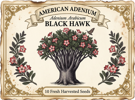 Adenium arabicum 'Black Hawk' — Collector Arabicum Seeds