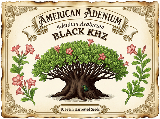Adenium arabicum 'Black KHZ' (Choco Black KHZ) — Dwarf Thai Hybrid Seeds