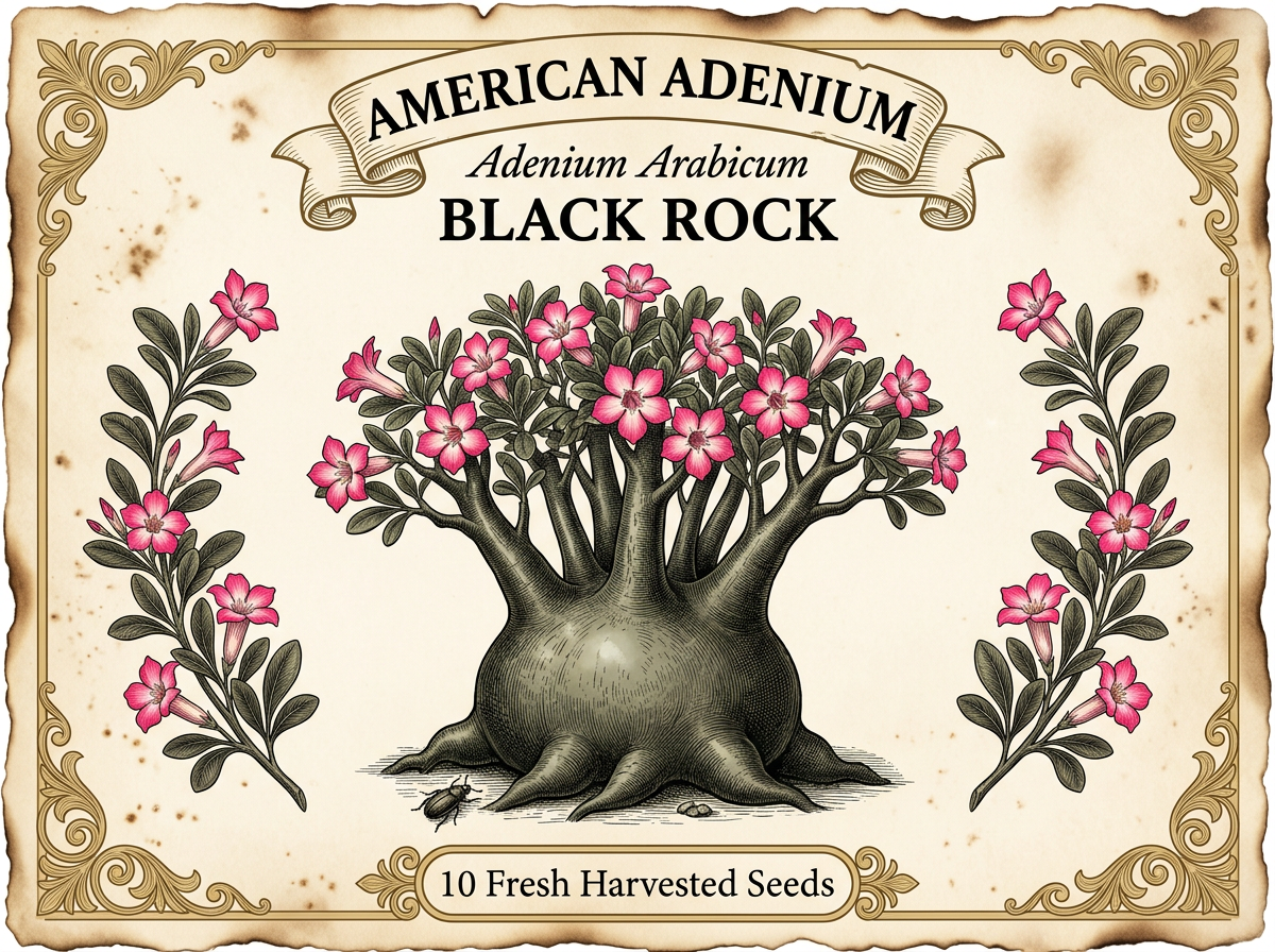 Adenium arabicum 'Black Rock' — Collector Arabicum Seeds