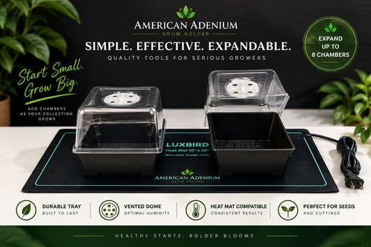 American Adenium Modular Germination System with two vented propagation chambers and heat mat