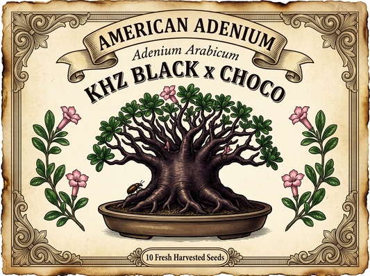 Adenium Arabicum KHZ Black  x Choco 10 seed package