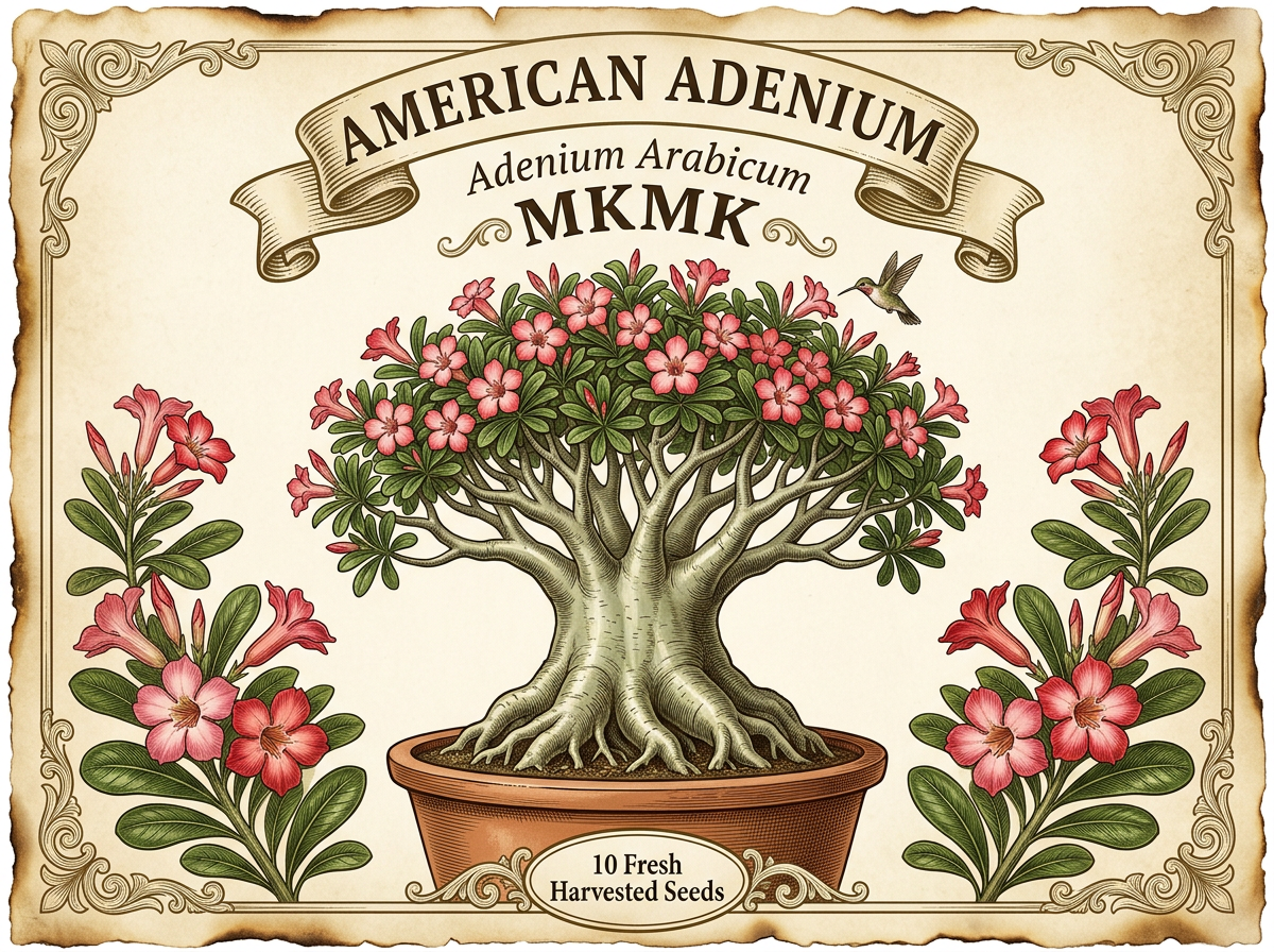 Adenium arabicum ‘MKMK’ (Mueang Kong Mong Kol) — Collector Seed Pack | 10 Seeds