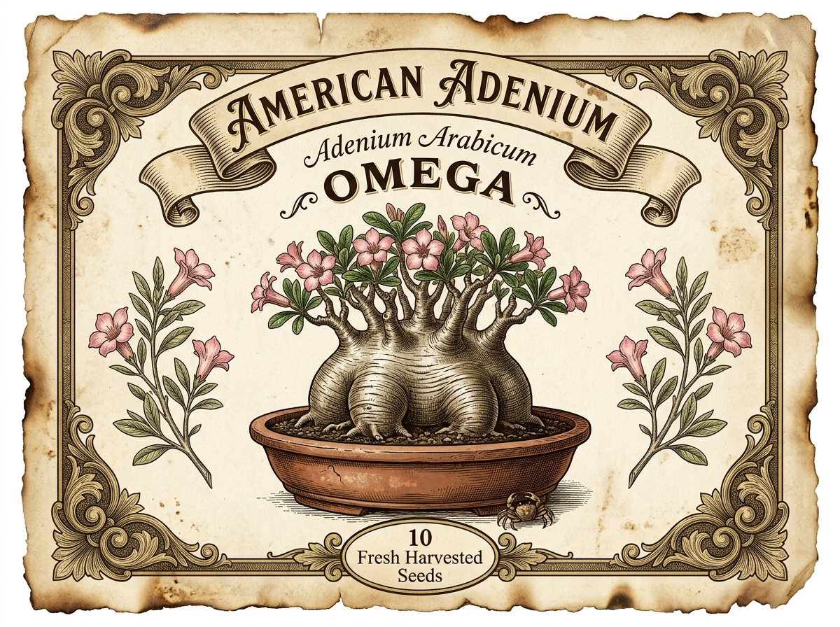 Adenium arabicum ‘Omega’ — Collector Seed Pack | 10 Seeds