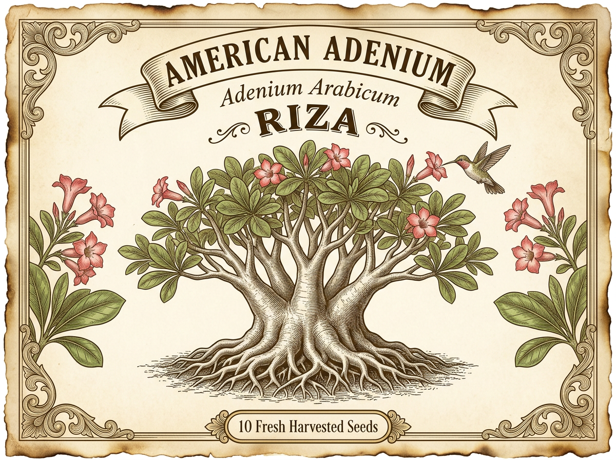 Adenium arabicum 'Riza' — Multi-Trunk Architectural Thai Hybrid Seeds