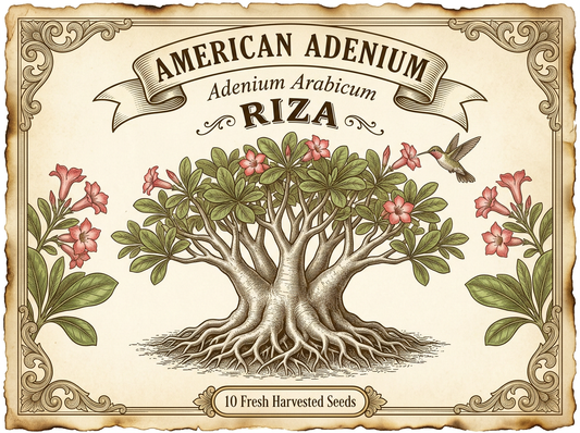 Adenium arabicum 'Riza' — Multi-Trunk Architectural Thai Hybrid Seeds