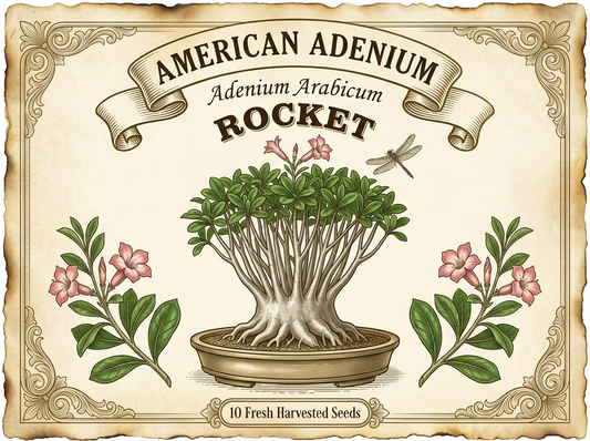 Adenium arabicum 'Rocket' — Vertical Crowned Canopy Thai Hybrid Seeds
