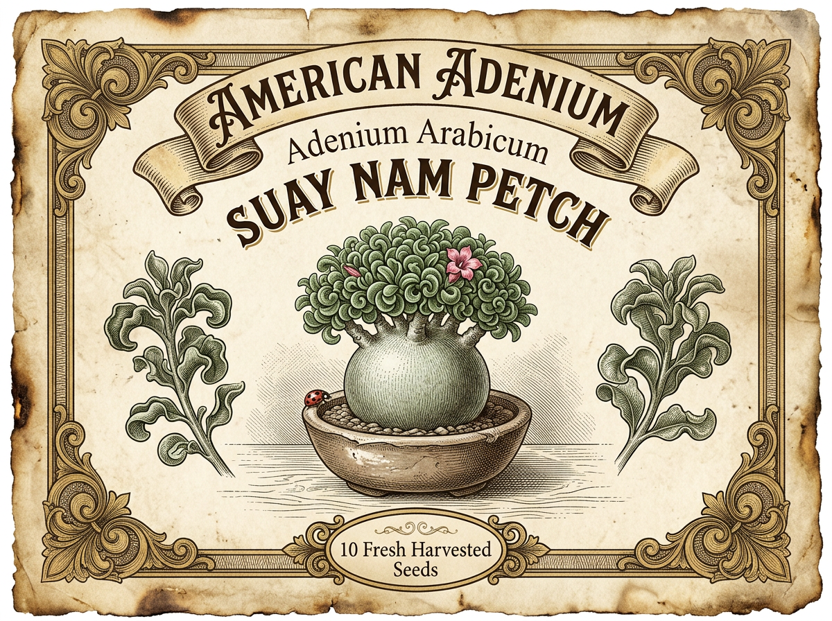 Adenium arabicum 'Suay Nam Petch' — Ultra-Miniature DHA Thai Hybrid Seeds