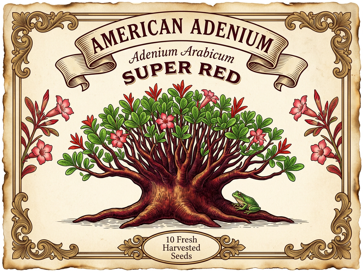 Adenium arabicum 'Super Red' — Reddish-Bronze Thai Hybrid Seeds