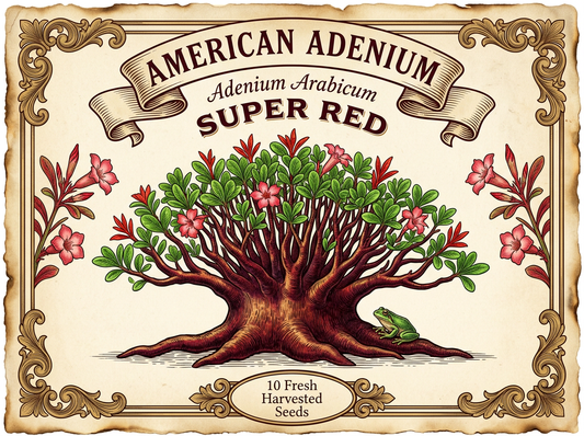 Adenium arabicum 'Super Red' — Reddish-Bronze Thai Hybrid Seeds
