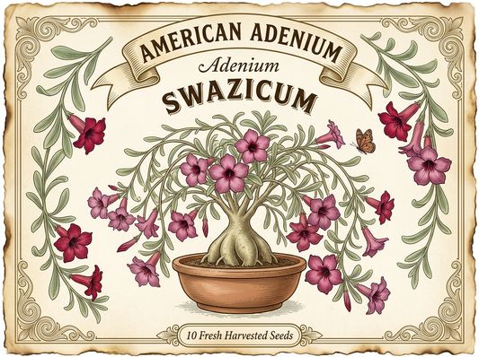 Adenium swazicum — Summer Impala Lily Seeds (Southern Africa Species)