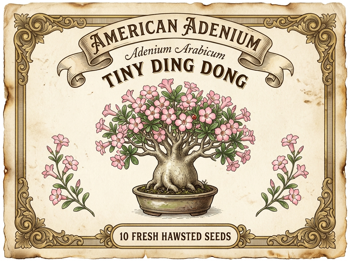 Adenium Arabicum Tiny Ding Dong 10 seeds package