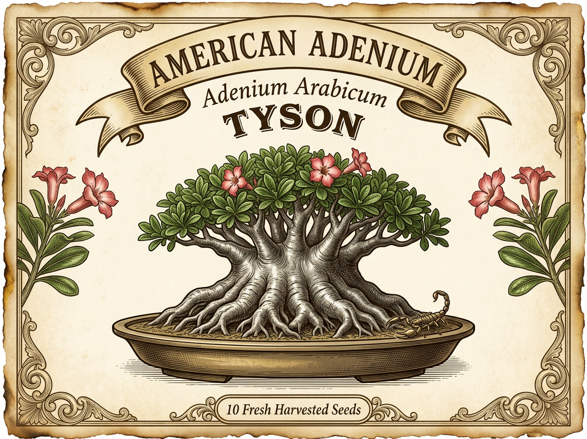Adenium arabicum ‘Tyson’ — Heavyweight Lateral-Growth Thai Hybrid Seeds