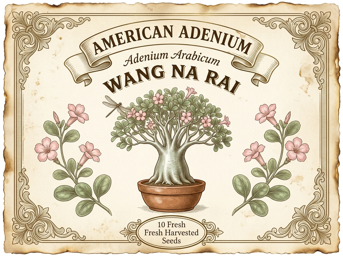 Adenium arabicum 'Wang Na Rai' — Premium Thai Bonsai Form Seeds