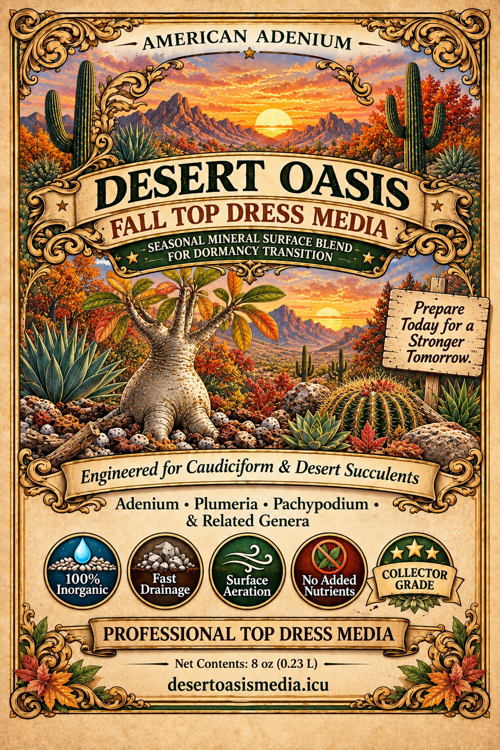 Desert Oasis Fall Top Dress Media by American Adenium - 8 oz